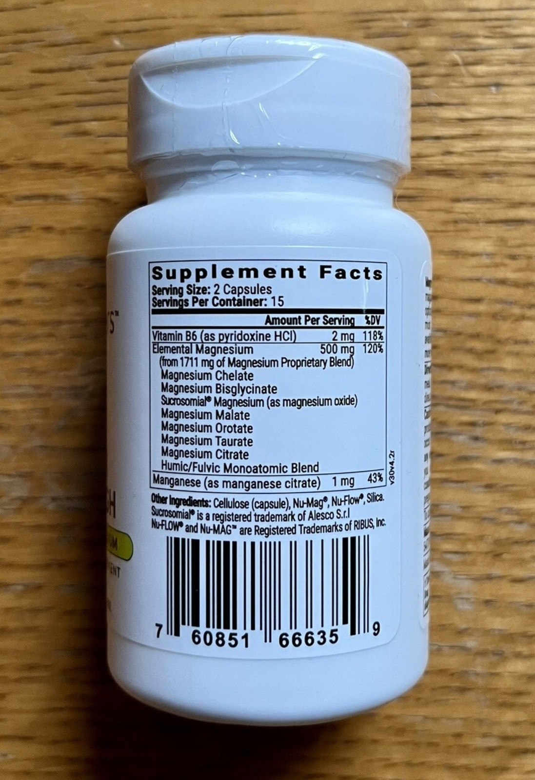 4 pack-Bioptimizers Magnesium Breakthrough all 7 essential forms, 30 capsules