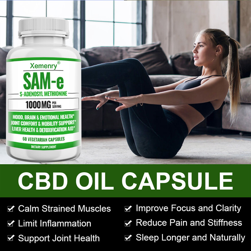 SAM-E Capsules 1000mg – Supports Liver Health, Clean and Detox, and Brain Health