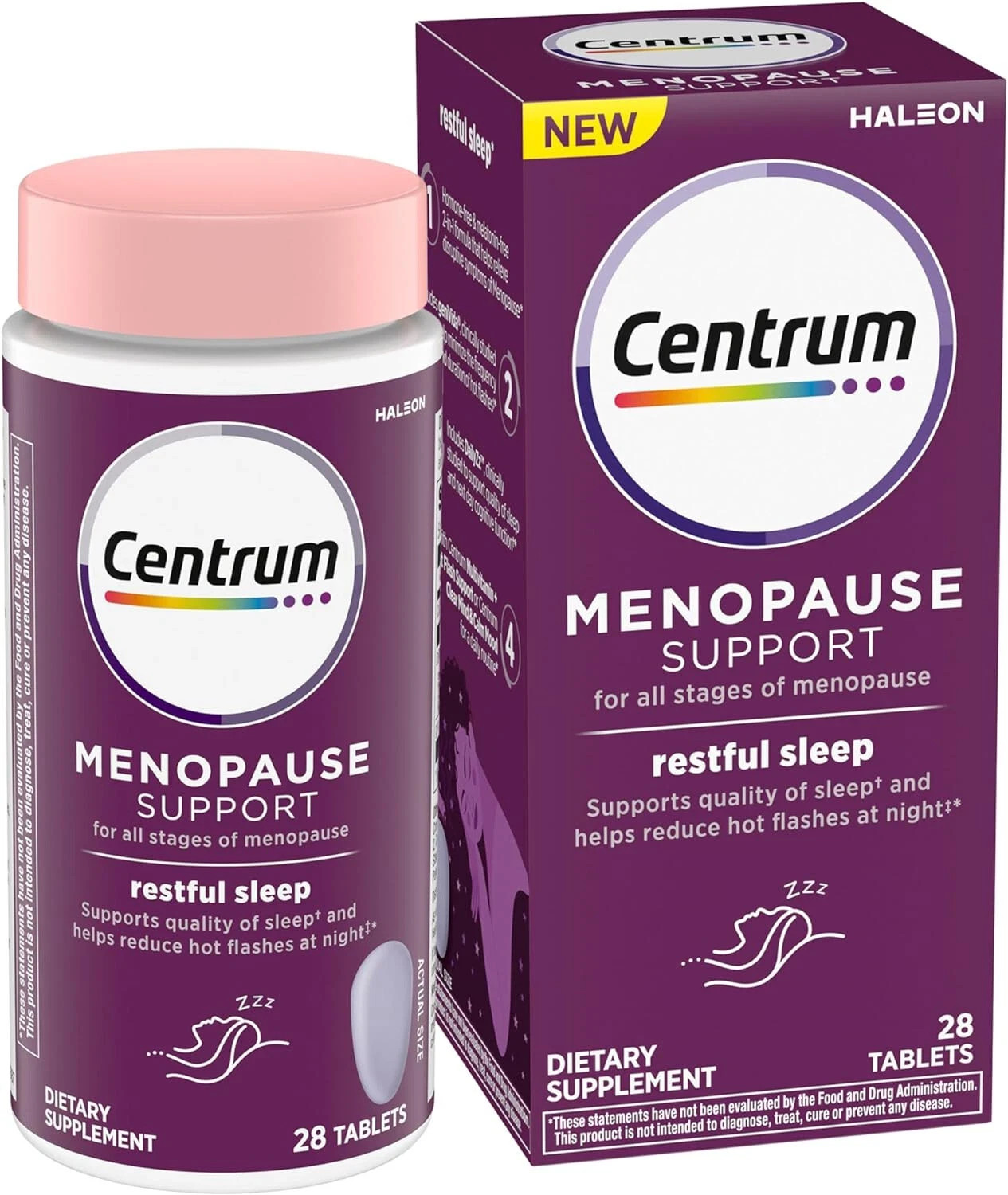 Lot of 3 Centrum Restful Sleep Menopause Support Tablets 28 Count
