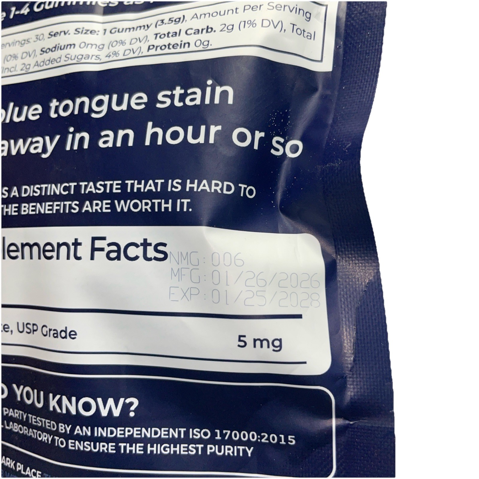 Truehealthic Metlene Blue Gummies 30 Servings Keep Mind Strong Exp 01/2028
