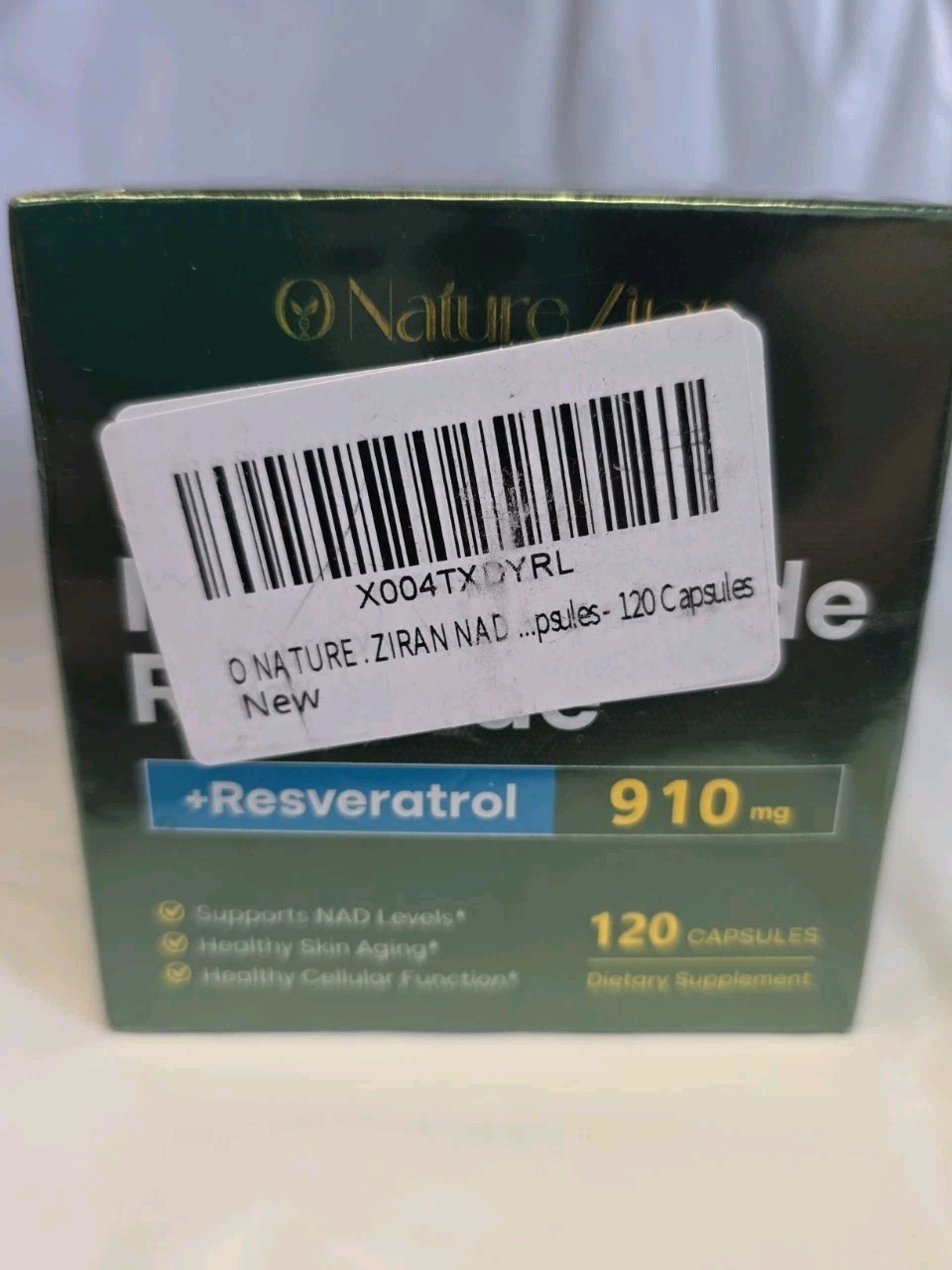 Nature Zilan NAD+, Nicotinamide Riboside + Resveratrol 910mg 120ct EXP 05/28