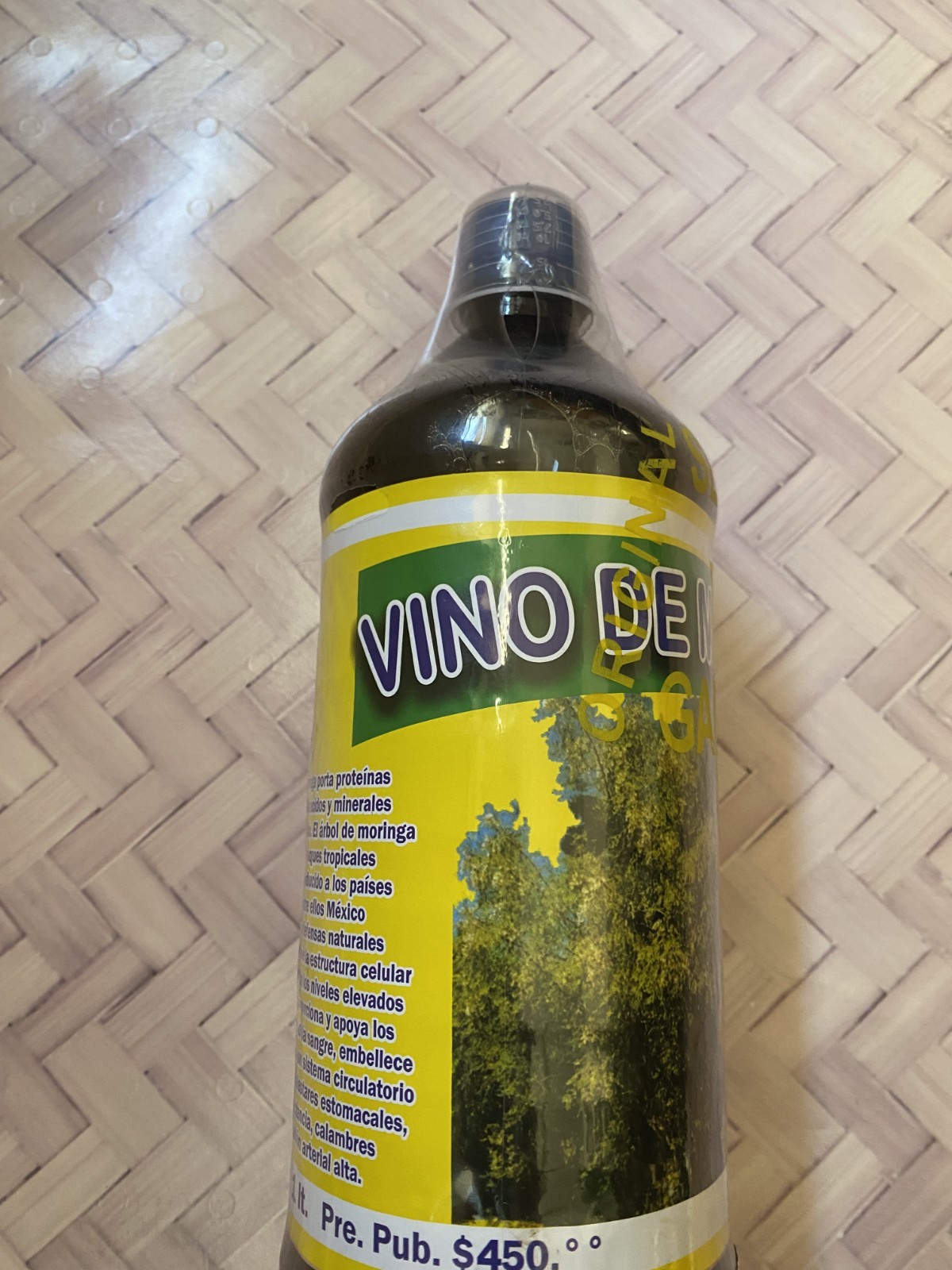 Tonico Vino de Moringa / 100% Natural 1 litro
