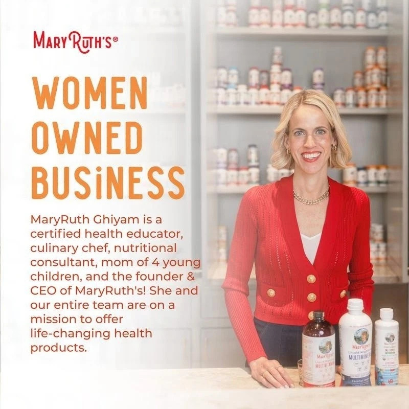 Mary Ruth’s Liquid Morning Multivitamin + Hair Growth – Peach Mango – 15 fl oz++