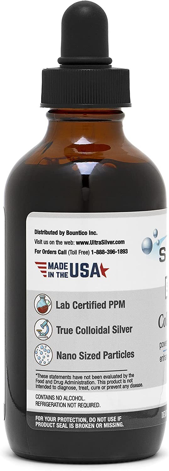 FREE SHIPPING!!! SILVER 10,000 PPM 4 OZ.- IMMUNE SUPPORT WITH DROPPER