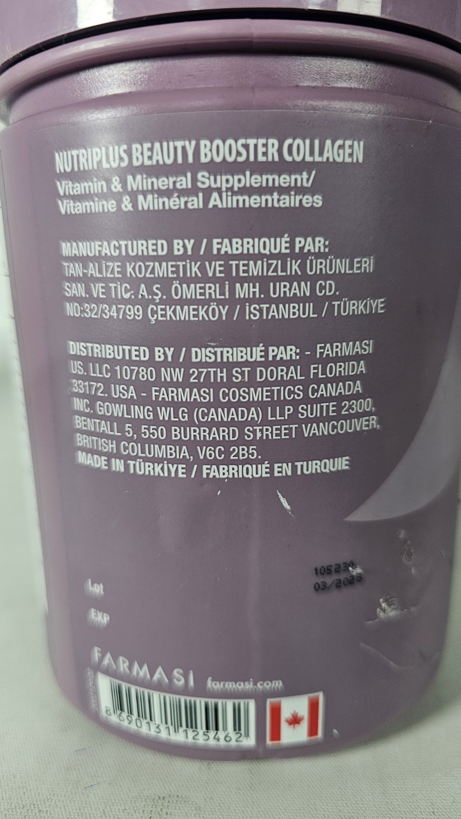 BEAUTY BOOSTER COLLAGEN POWDER UNFLAVORED 250gr 8.8oz Exp:03/2028