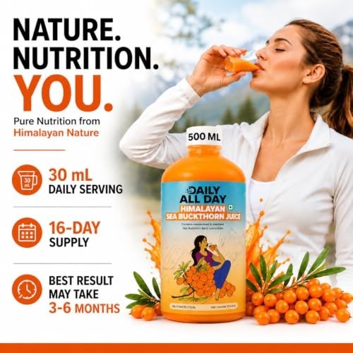 Himalayan Sea Buckthorn Pulp Juice 500ml Concentrate Omega 3 6 7 9 Free Ship