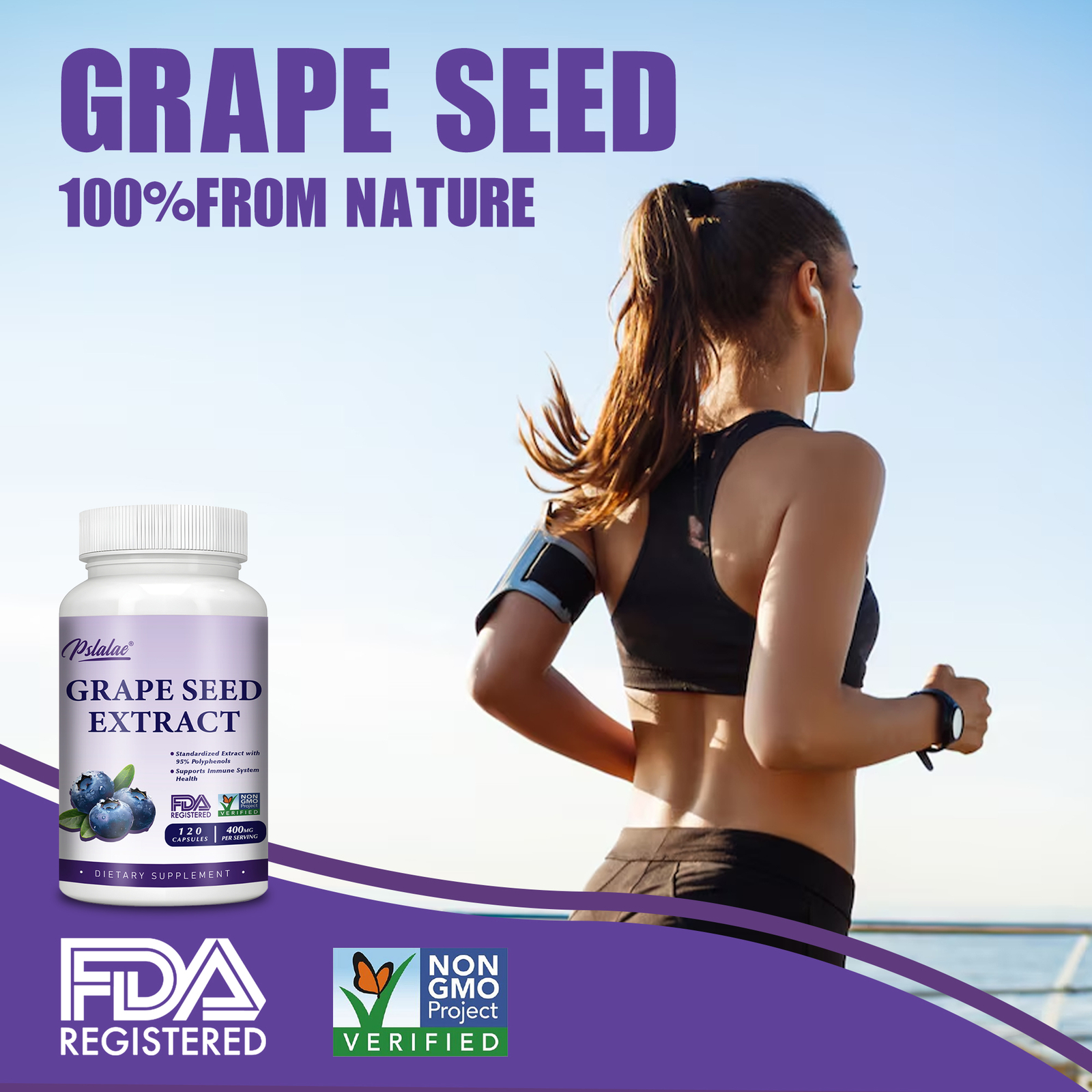 Grape Seed Extract-Max Strength 95% Polyphenols Antioxidant,Powerful Antioxidant