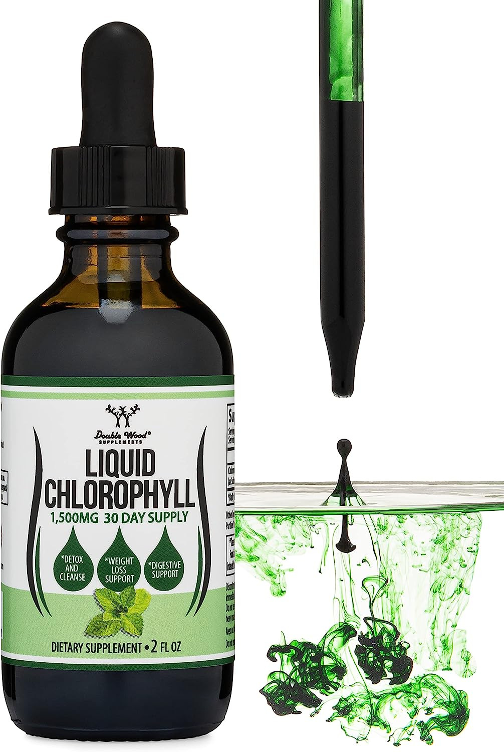 Gotas líquidas de clorofila: sabor a menta, aptas para veganos