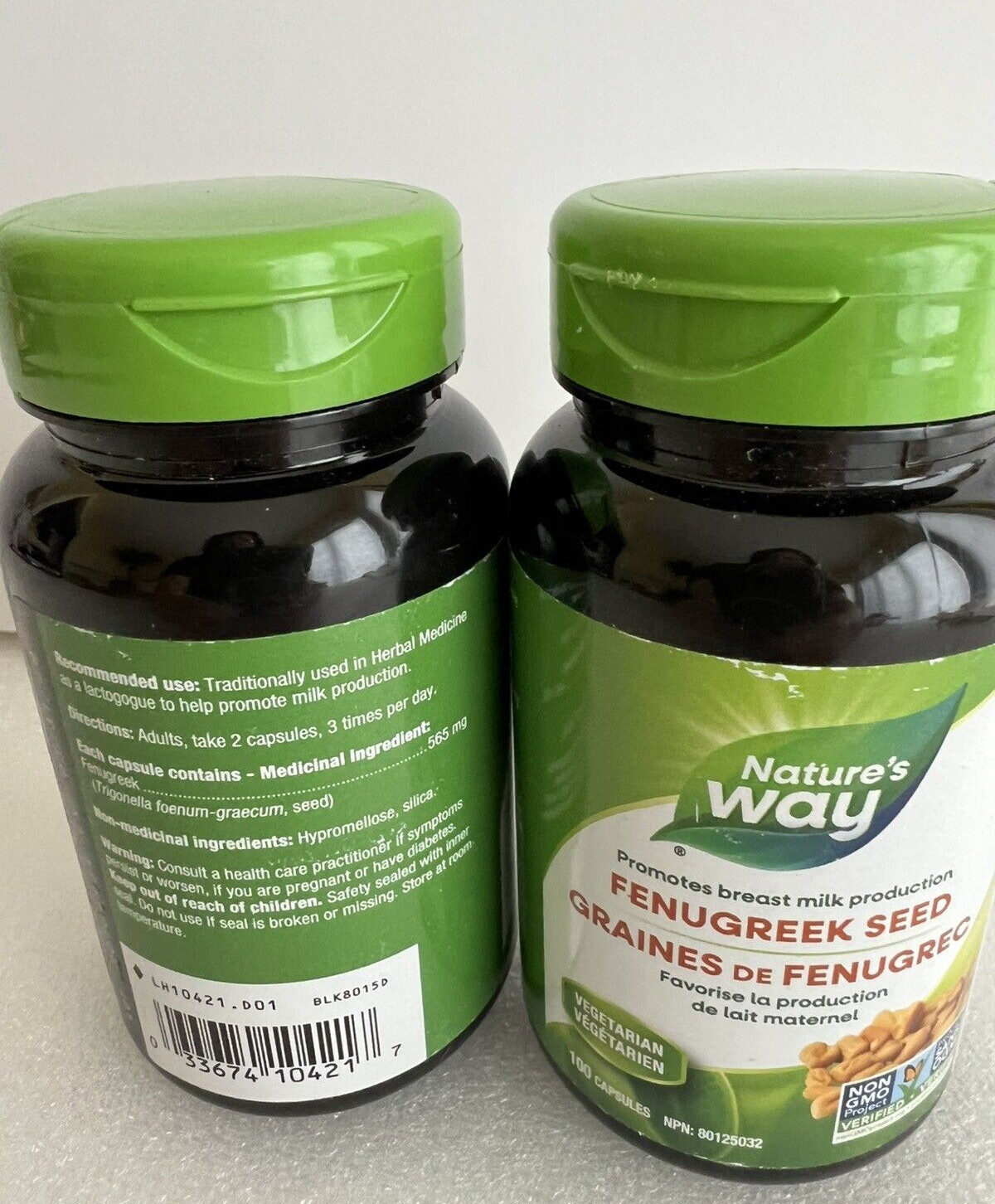 Nature’s way Fenugreek Seed Breast Milk Production NonGMO Vegan 100Ct Exp03/29