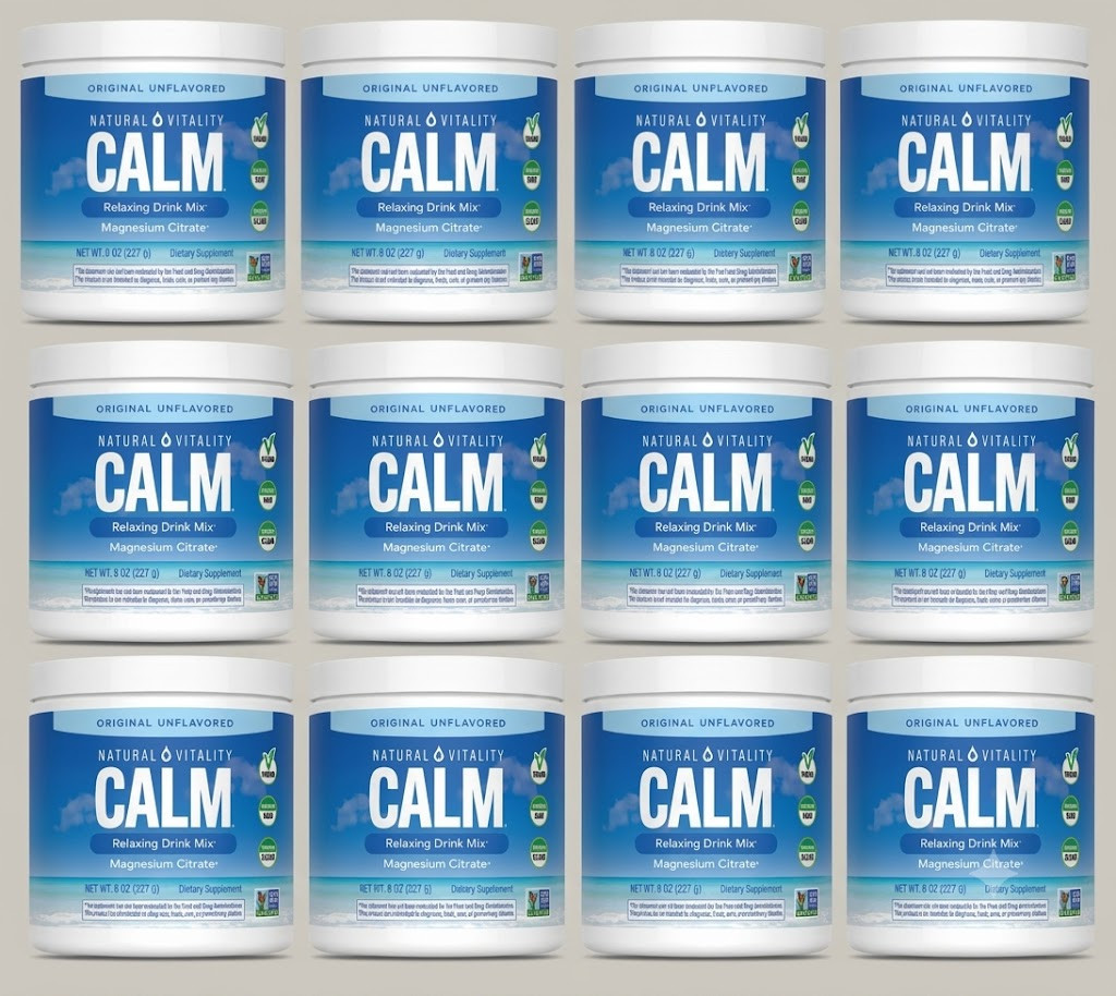 [Bulk 12 Pack] Natural Vitality Calm Magnesium Powder 8oz Unflavored | 2027