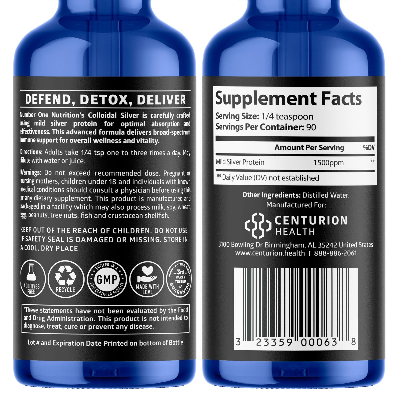 Number One Nutrition Premium Immune Defense Liquid Drops Supplement Homeopathic