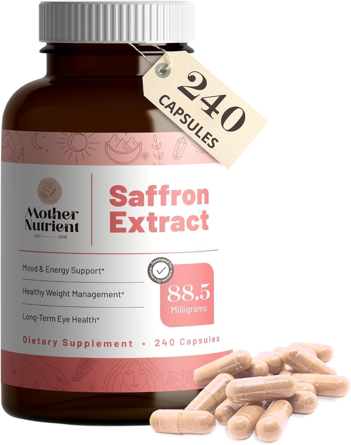 Saffron Extract Capsules – 240 Veggie Pills