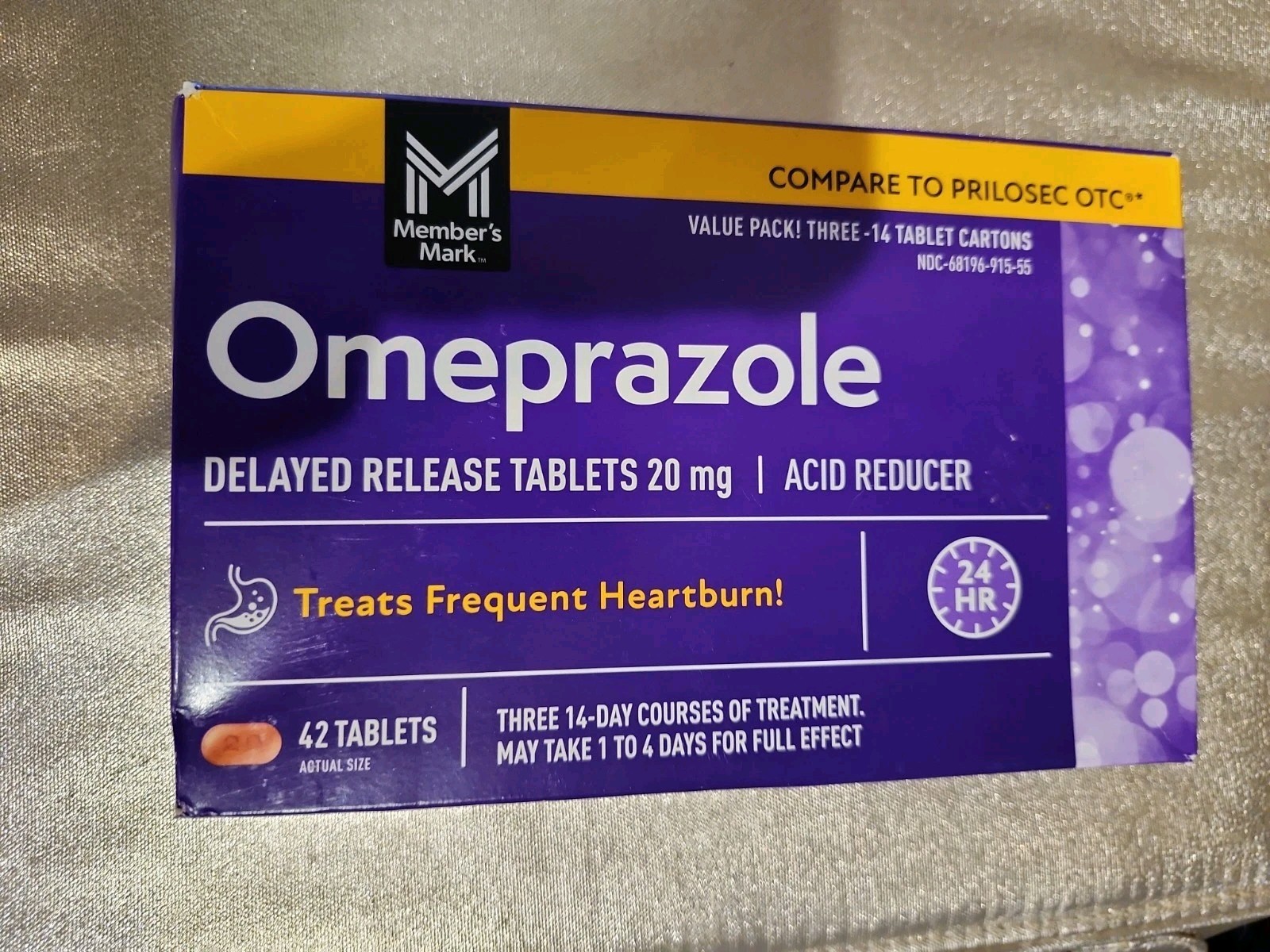 Member’s Mark Omeprazole Tablets 20mg 42 Count EXP 08/2027 SEALED