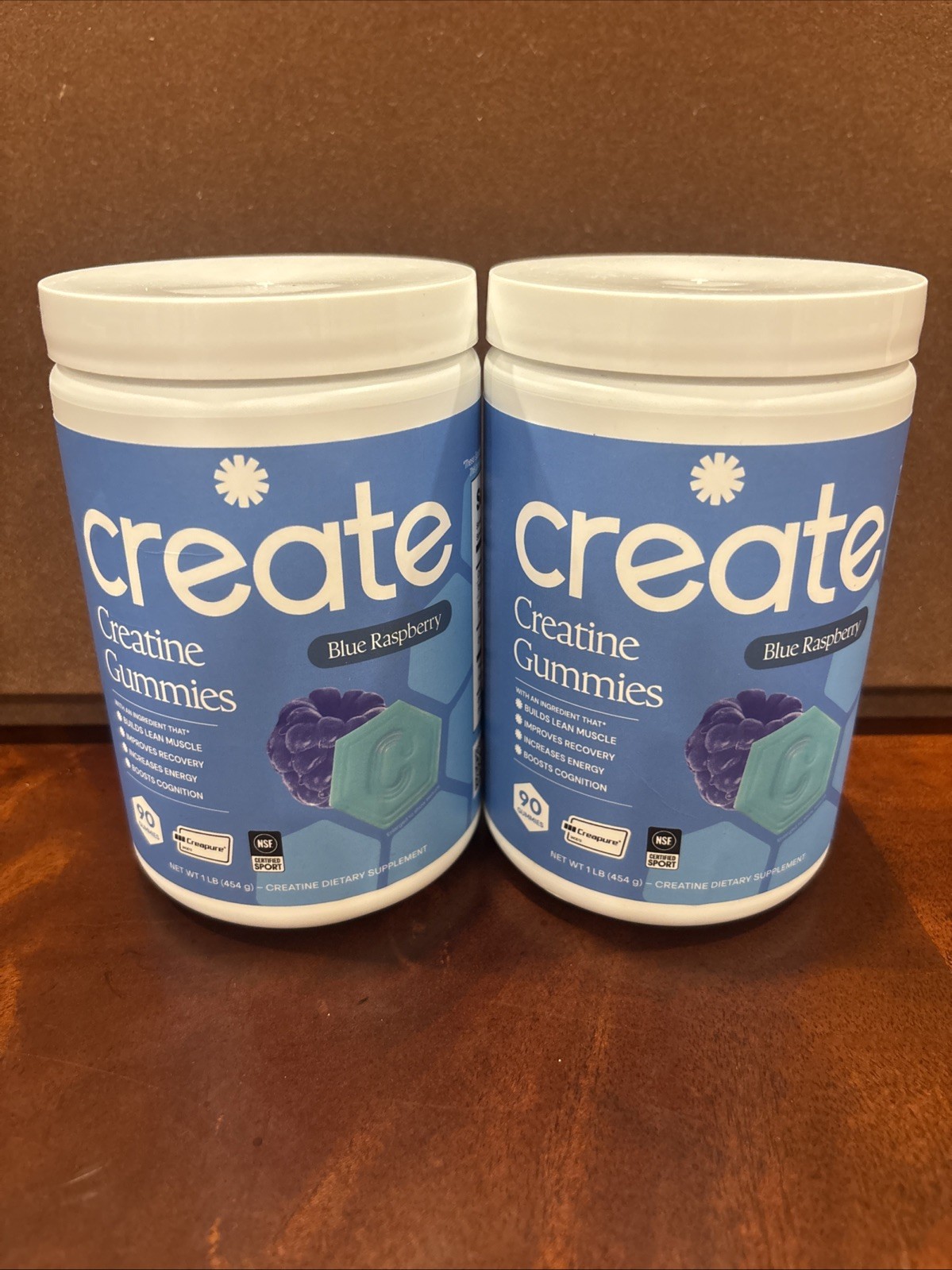 90 PIECES Create Creatine Monohydrate Gummies for Men & Women (Blue Raspberry)💙