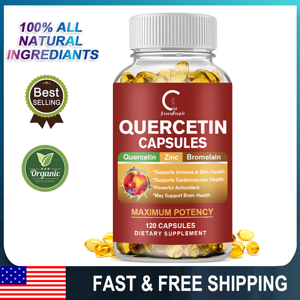 Quercetin with Bromelain & Zinc – Natural Immune Support Supplement 600MG 120pcs