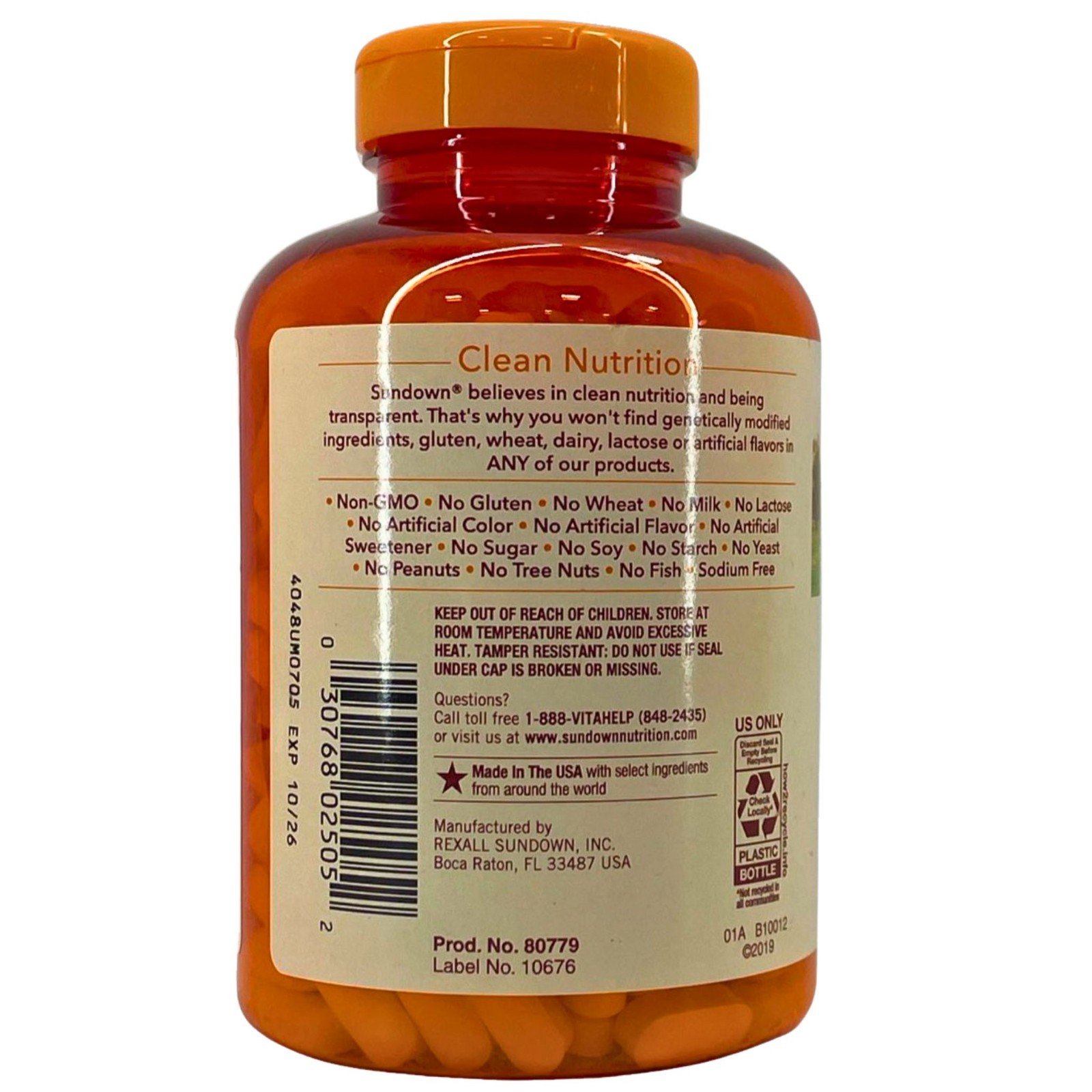 Sundown Vitamin C Supplement Caplets Vegetarian 1000 mg 300ct Exp 10/26