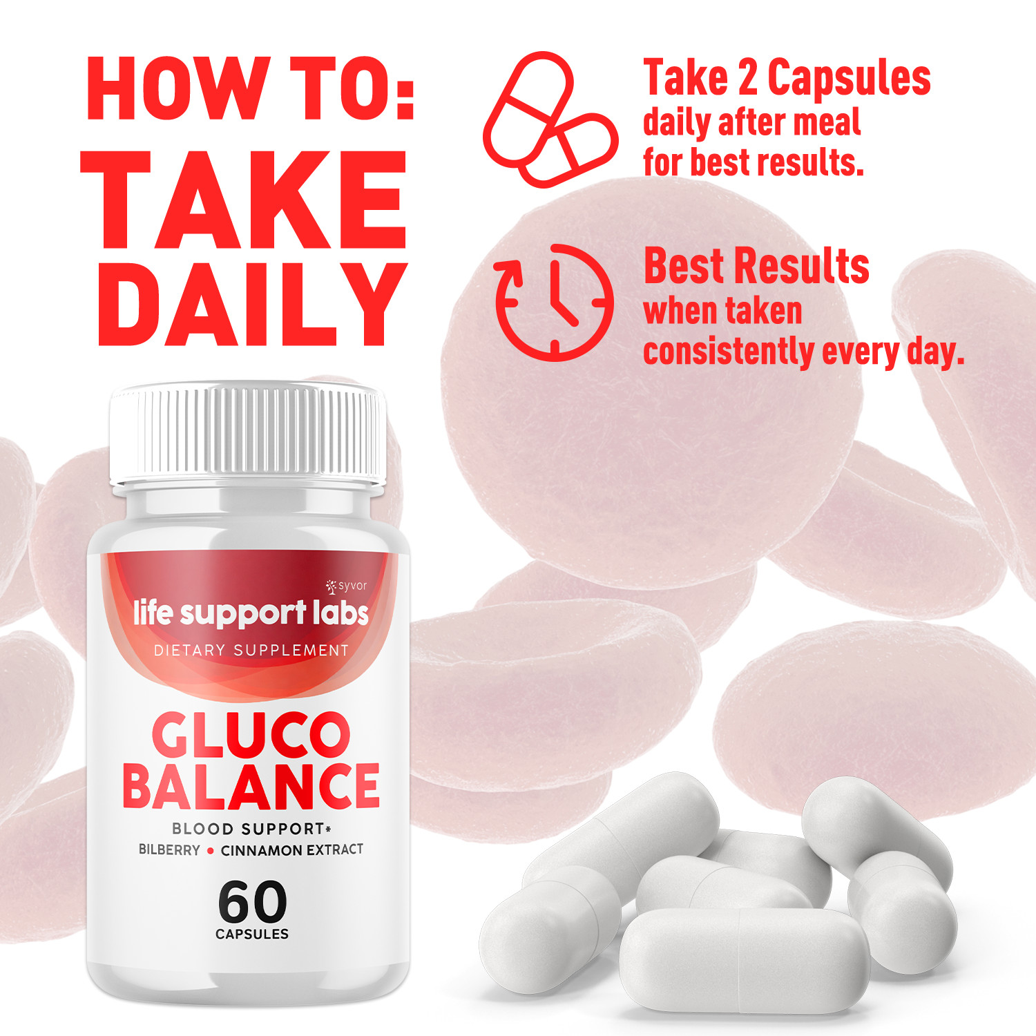 (2 Pack) Life Support Labs Advanced Gluco Balance Support Supplement 120 Capsule