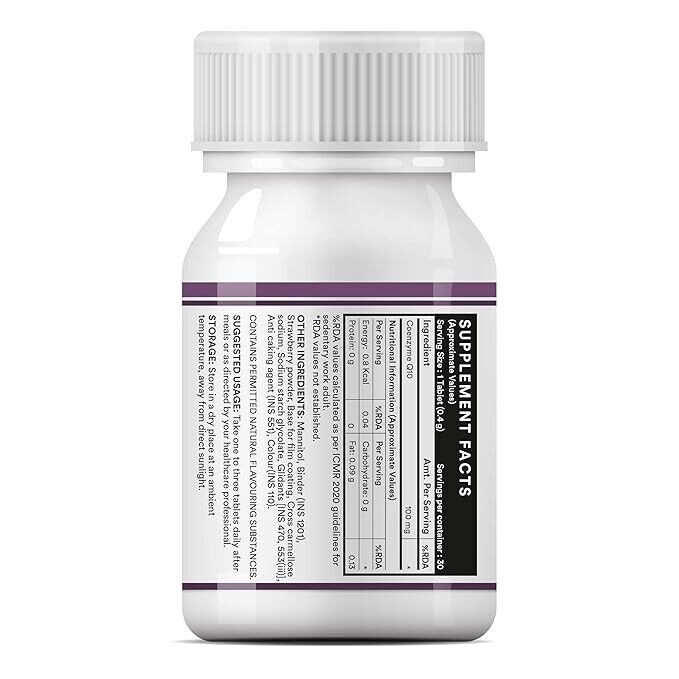 INLIFE Coenzyme Q10 100mg | CoQ10 Ubiquinone Supplement for Energy Management.