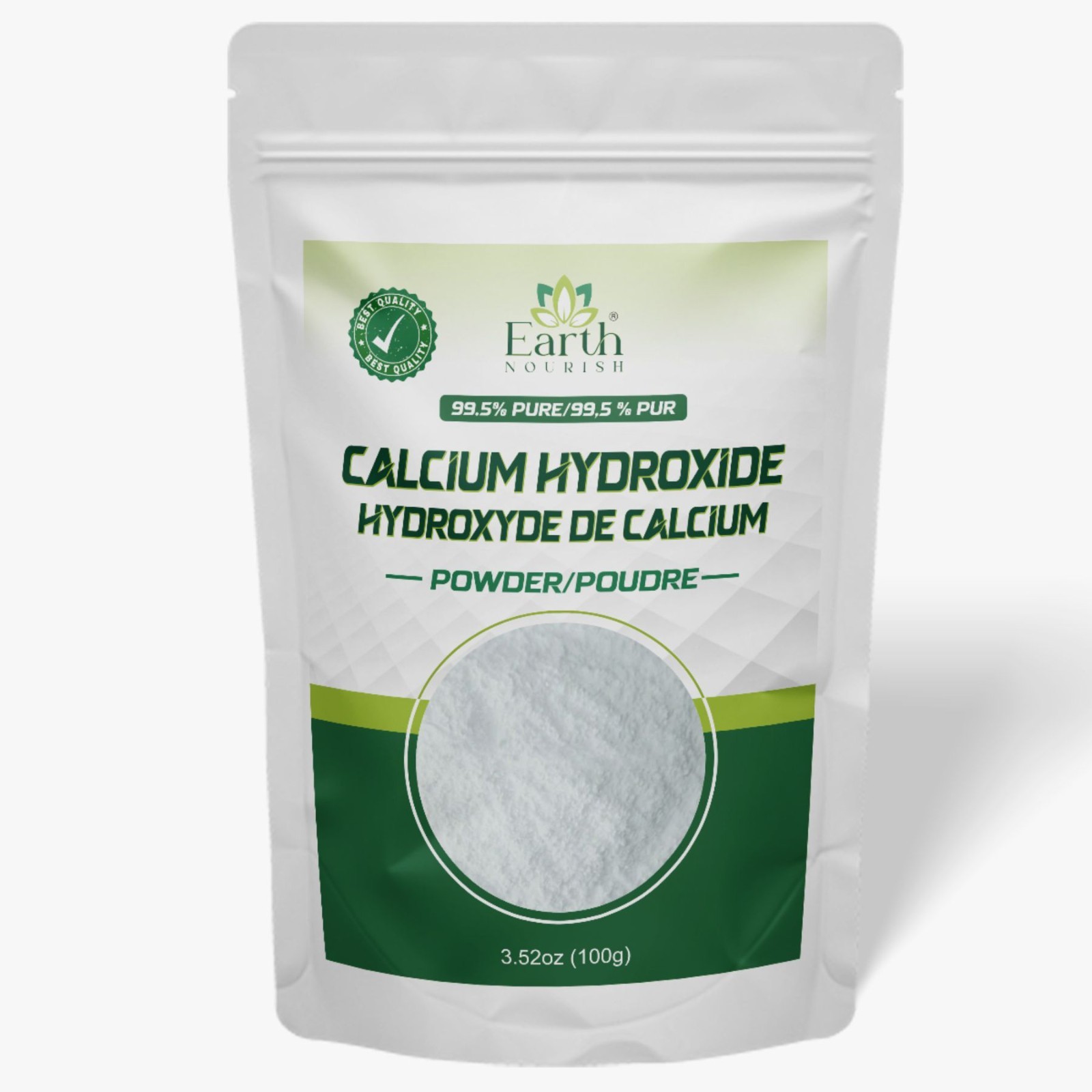 Earth Nourish Calcium Hydroxide Powder 3.52 Oz / 100g Pack of 1 – Pack of 4