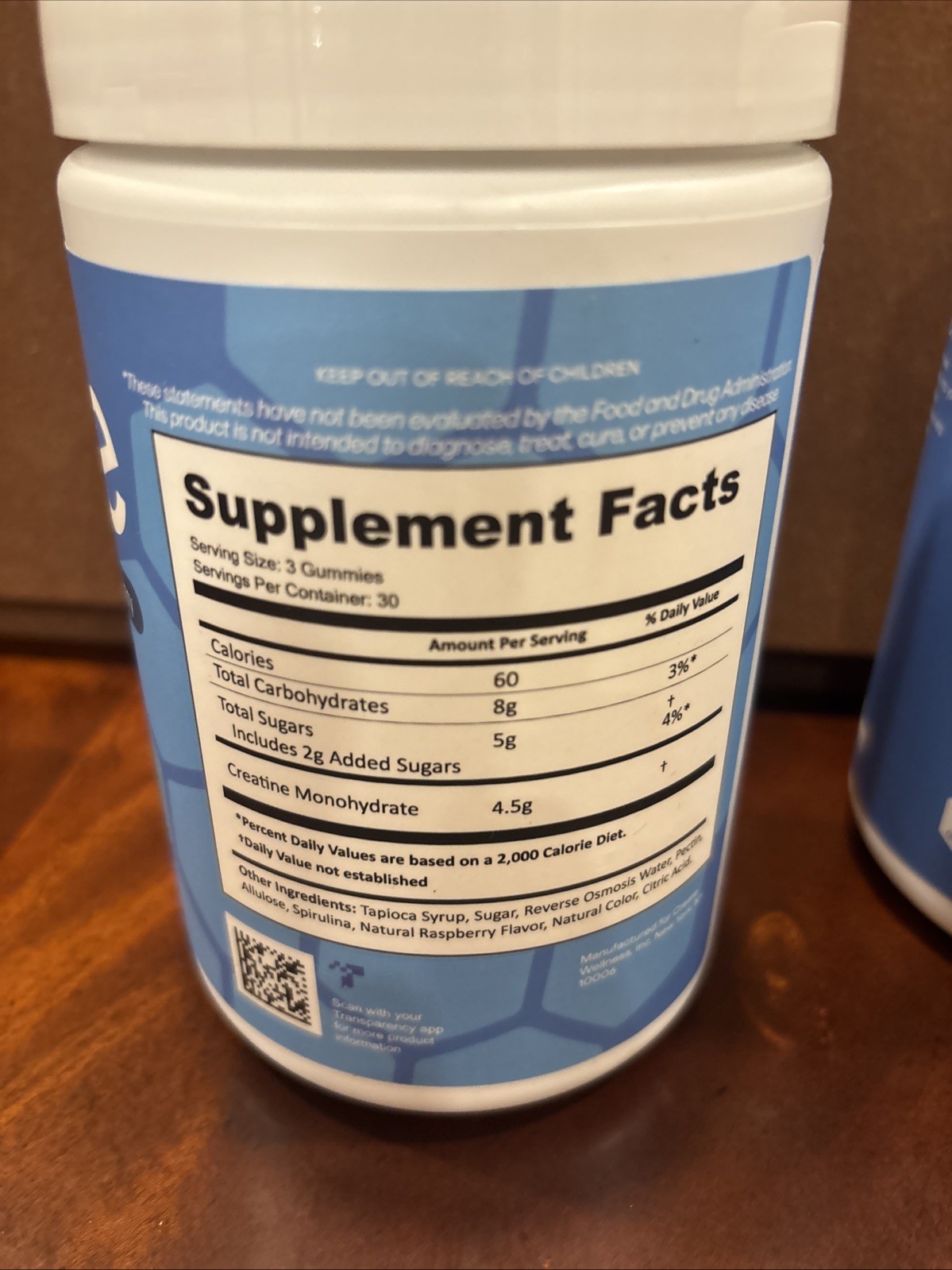 90 PIECES Create Creatine Monohydrate Gummies for Men & Women (Blue Raspberry)💙