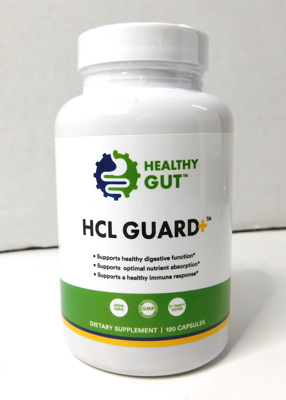 Healthy Gut HCL GUARD Dietary Supplement 120 Capsules New Sealed exp 7/2026