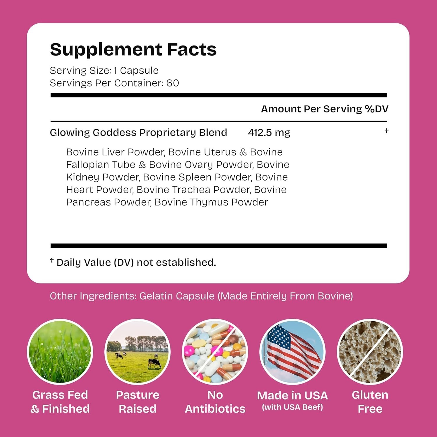 Beef Organ Capsules for Women | 10 Organs | 100% Pasture Raised Cattle