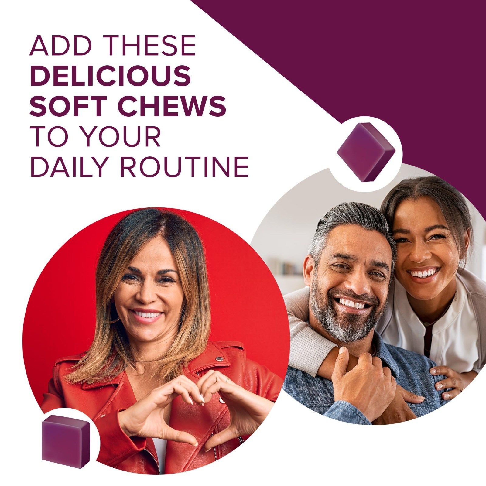 3-in-1 Beet Root Chews with CoQ10, Blood Pressure & Circulation Support, 90ct