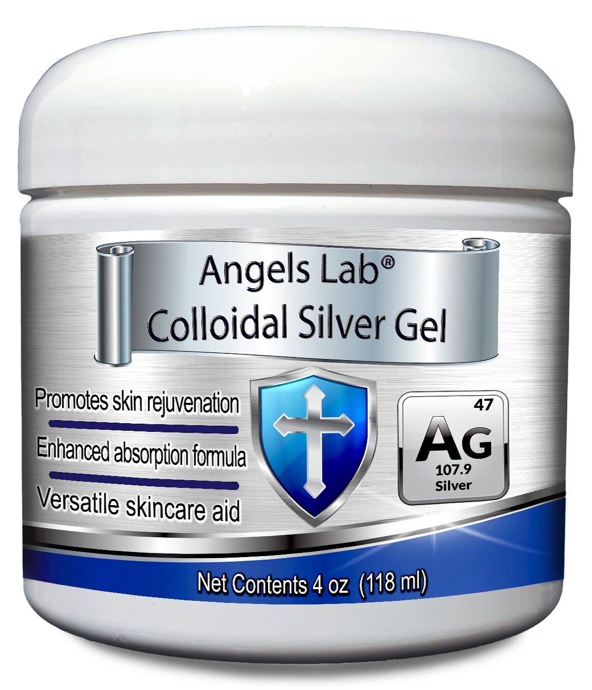 Colloidal Silver Gel 4 oz Angels Lab 100 ppm