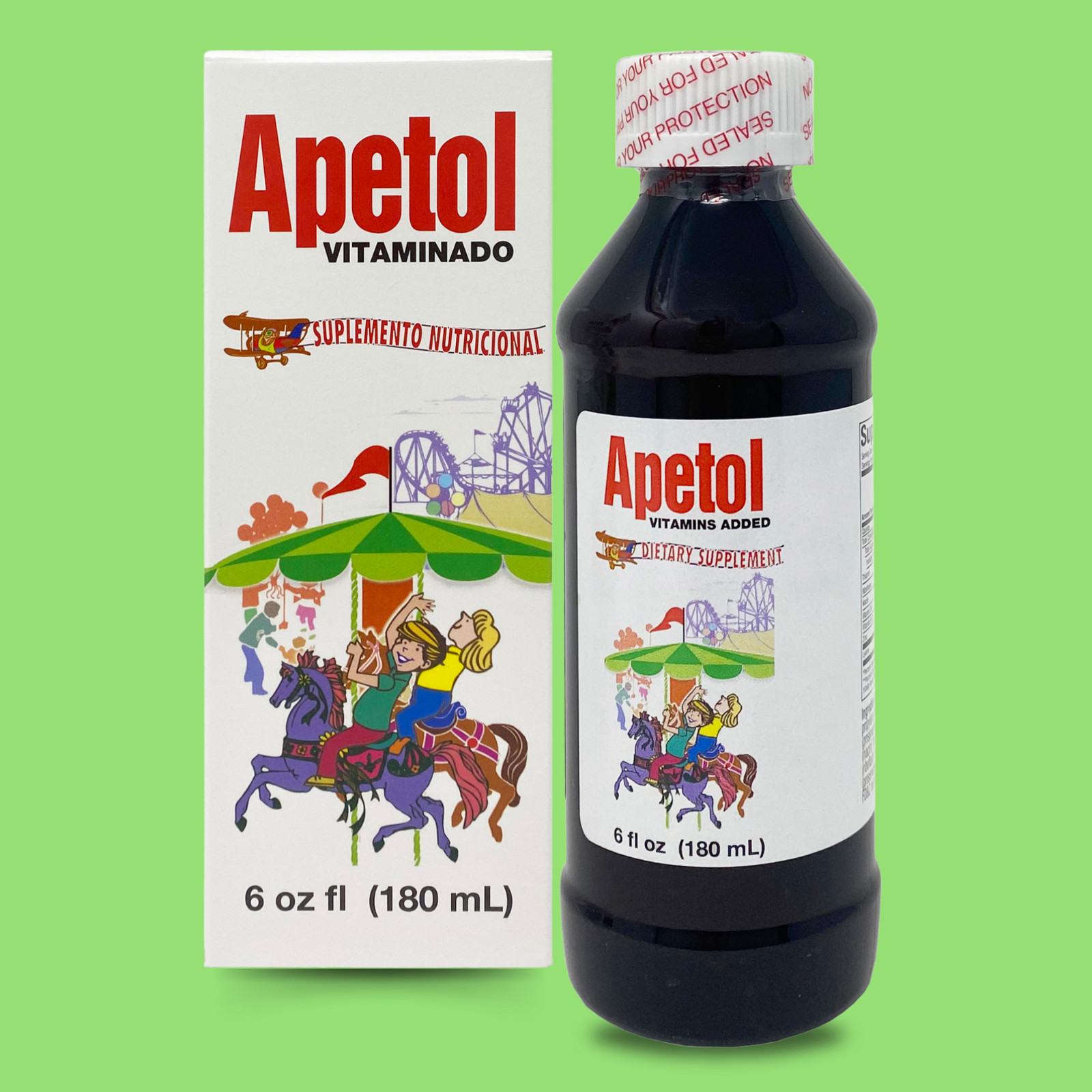 Apetol 6 fl oz Liquid Supplement – With B Vitamins, Zinc & Lysine for Children