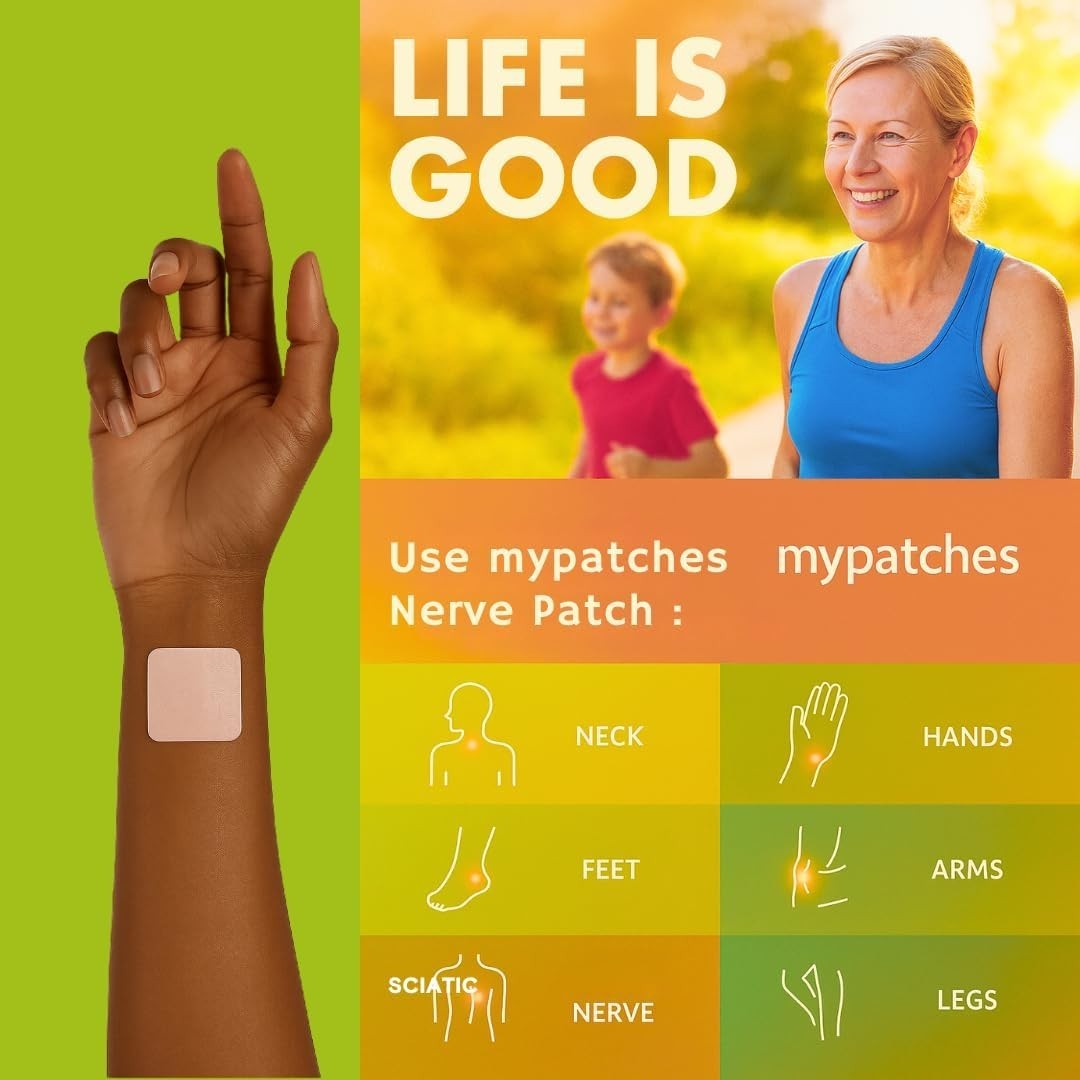 3x mypatches Nerve Patch with Magnesium, B12 Alpha Lipoic Acid – with Natural
