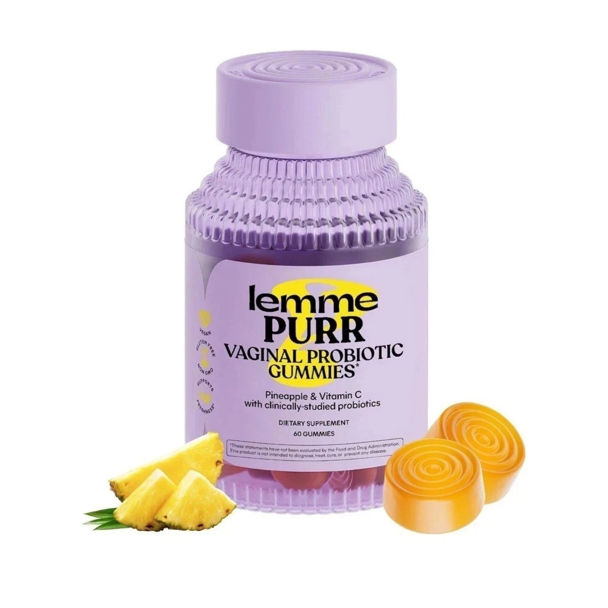 Lemme Purr Vaginal Probiotic Gummies,Balanced pH &Healthy Odor Support for Women
