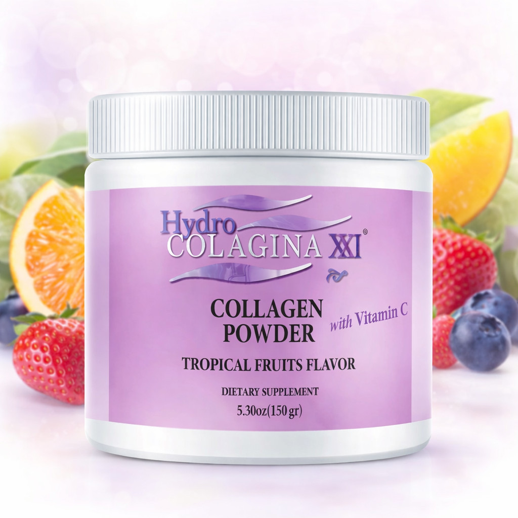 Collagen Powder Drink Mix with Vitamin C Tropical Flavor Beauty Support 150g