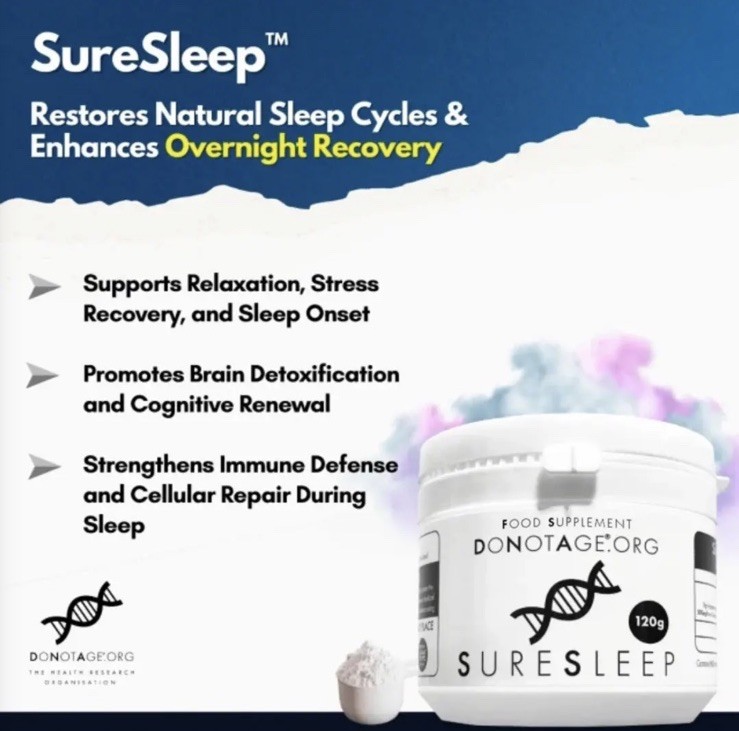 3pack Brand new / sealed DoNotAge SureSleep® powder supplement in the 120g size.