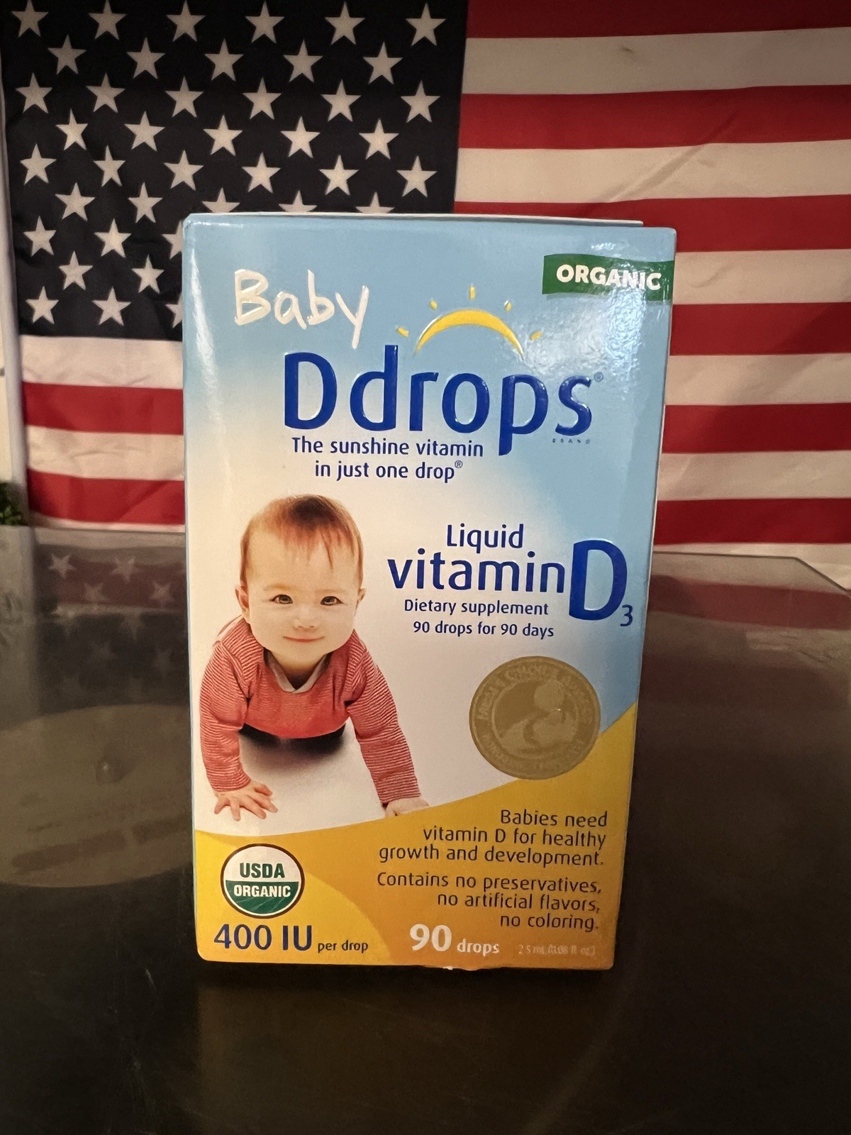 Ddrops Baby Liquid Vitamin D3 400 IU 90 Drops – 0.08 fl oz