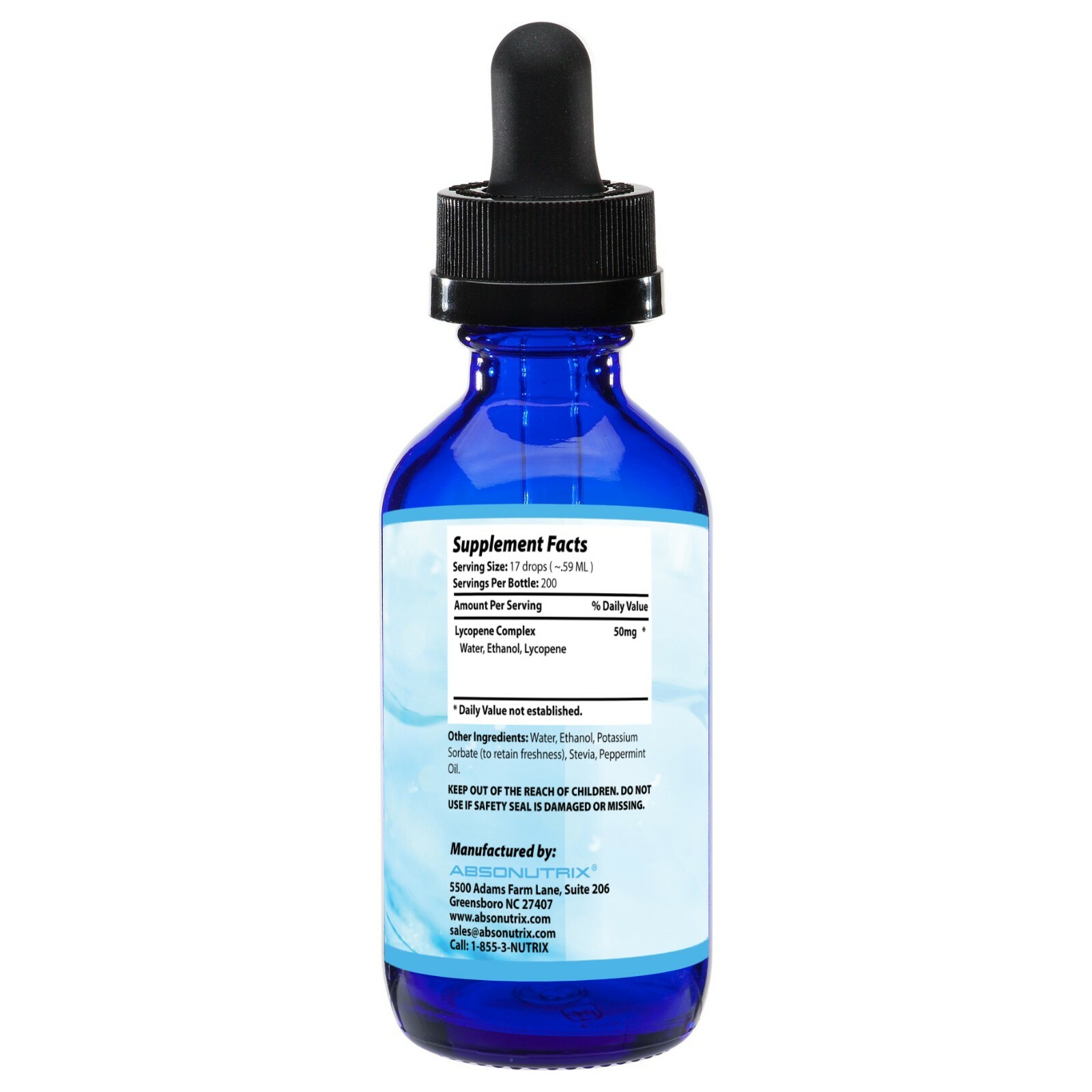 Absonutrix Lycopene Complex 50 mg Antioxidant helps promote heart health 4 fl oz