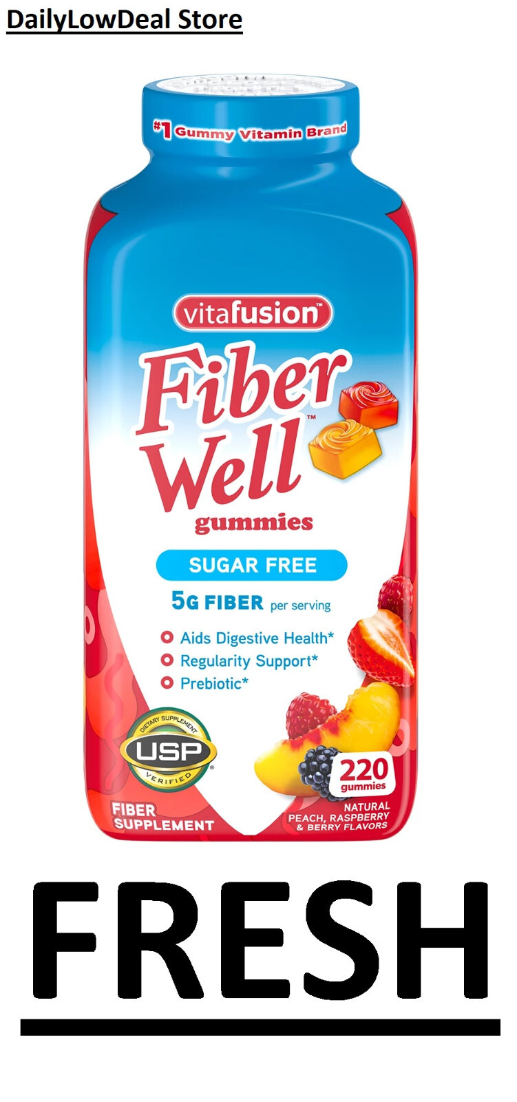 Vitafusion Fiber Well Gummies (220 ct.) FRESH – FREE SHIPPING