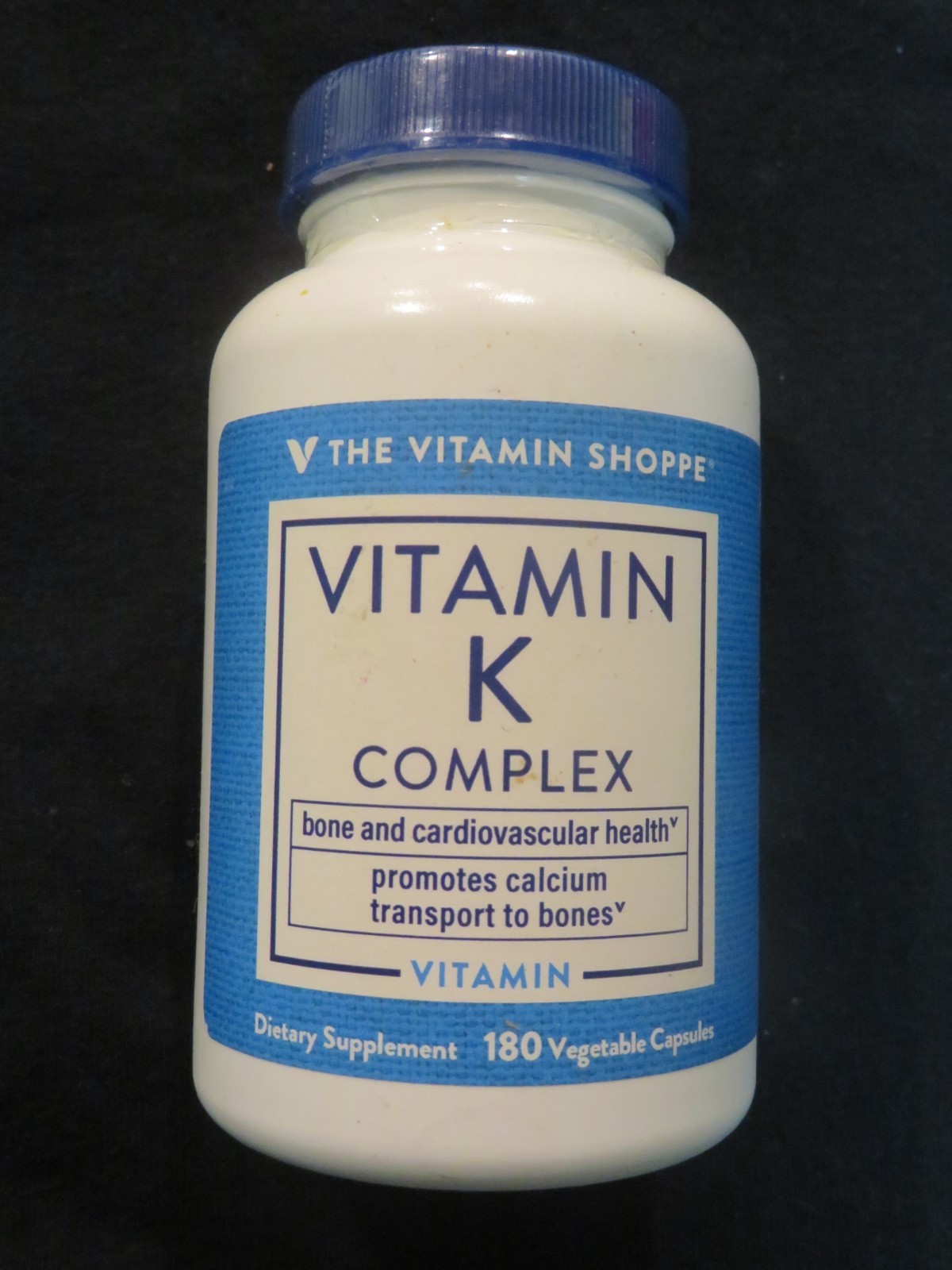 The Vitamin Shoppe Vitamin K Complex 180 Vegetable Capsules Bone Cardiovascular