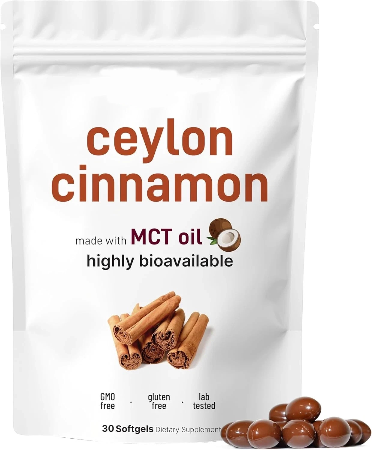Ceylon | 7,200Mg Equivalent | 30 Softgels with MCT Oil Cinnamon Highly Bioavail