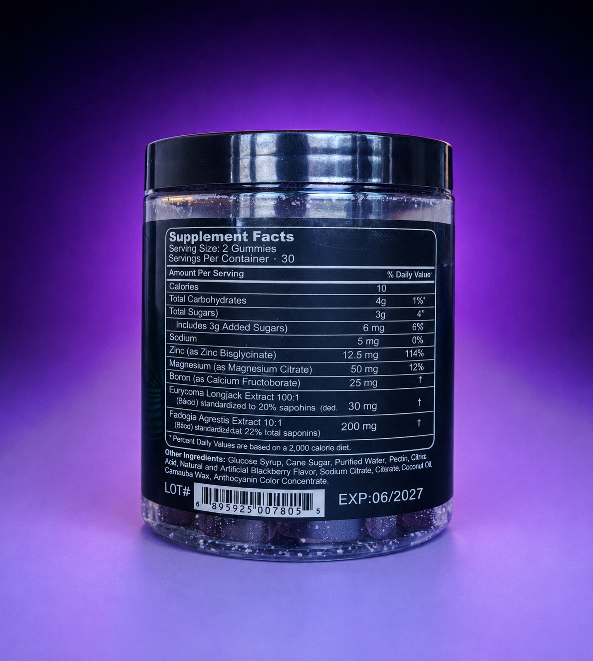 CHAD BITES Fadogia Gummies – BLACKBERRY 60ct – 1 Month Supply! *AUTHENTIC!* 💪
