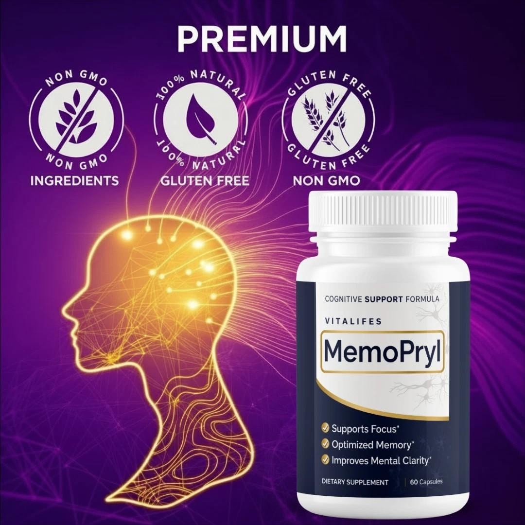 (1 Pack) MemoPryl Nootropic All Natural Brain Supplement Memo Pryl 60 Capsules