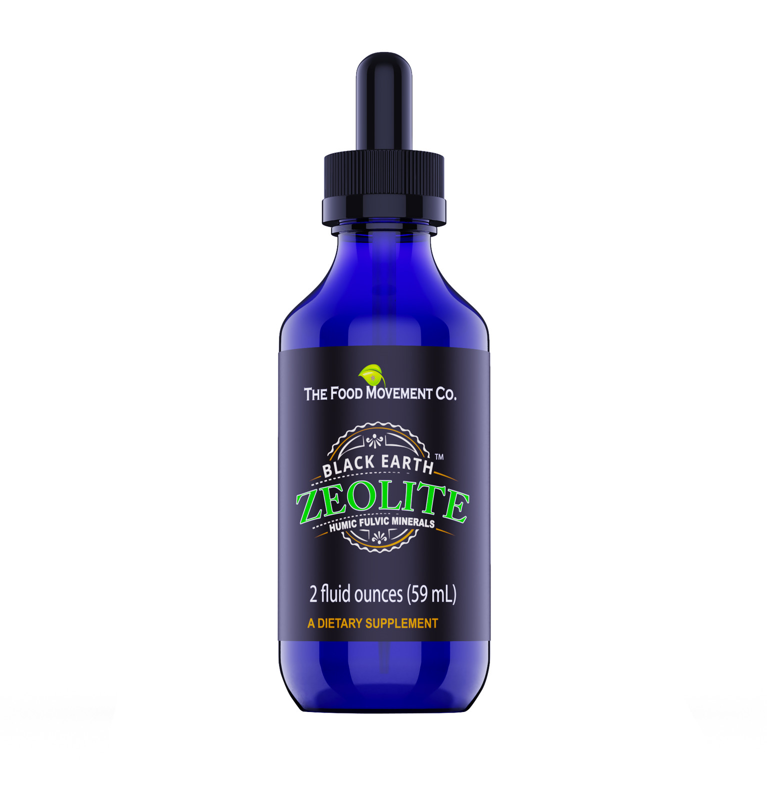 The Food Movement – Black Earth Zeolite with Humic Fulvic Acids – 2oz