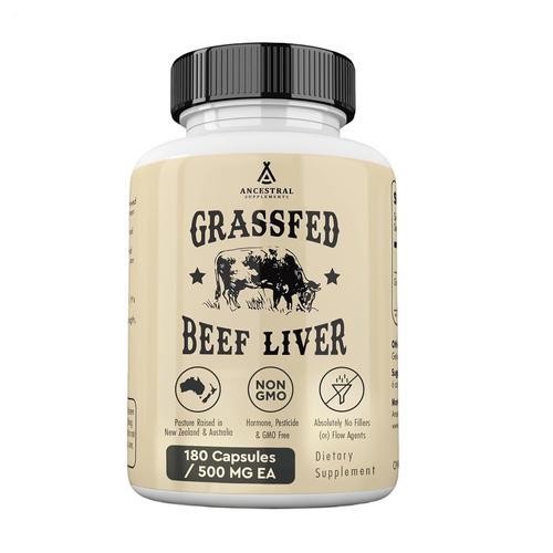 Supplements Ancestral Grass Fed Beef Thyroid 500 Mg 180 Caps
