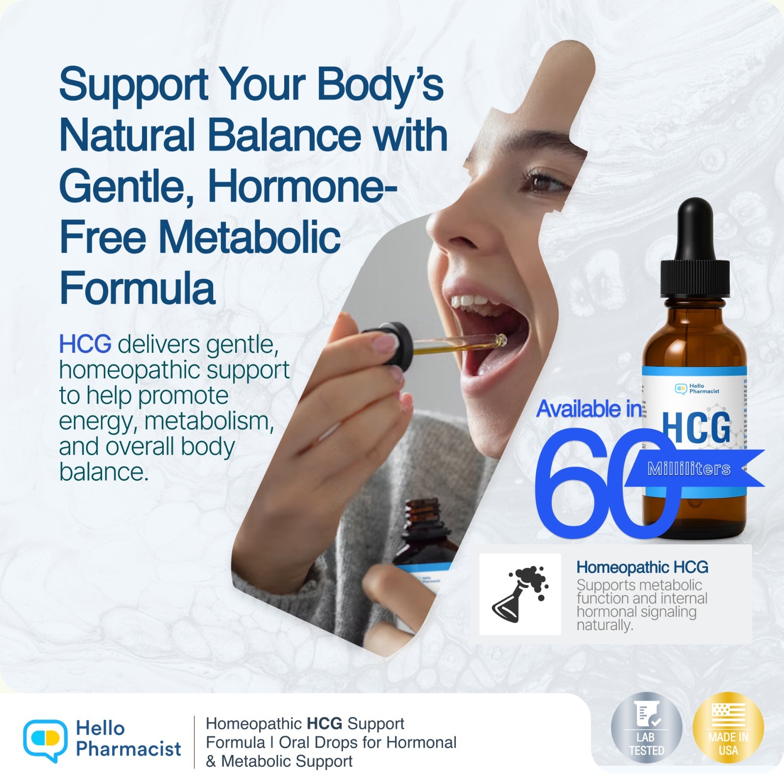 Hellopharmacist hcg-metabolic reset diet drops weight management supplement 2oz