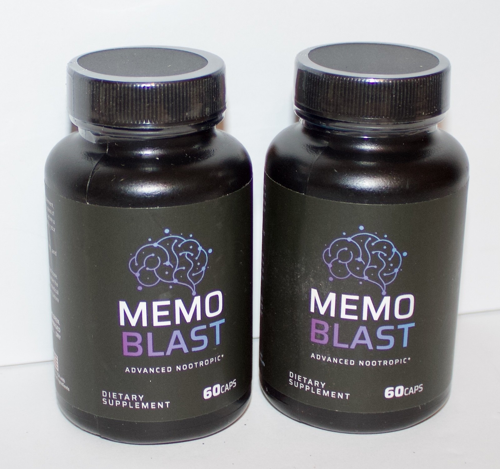 2 BOTTLES X 60 – MEMO BLAST CAPSULES – ALL NATURAL BRAIN & MEMORY SUPPORT – 2027