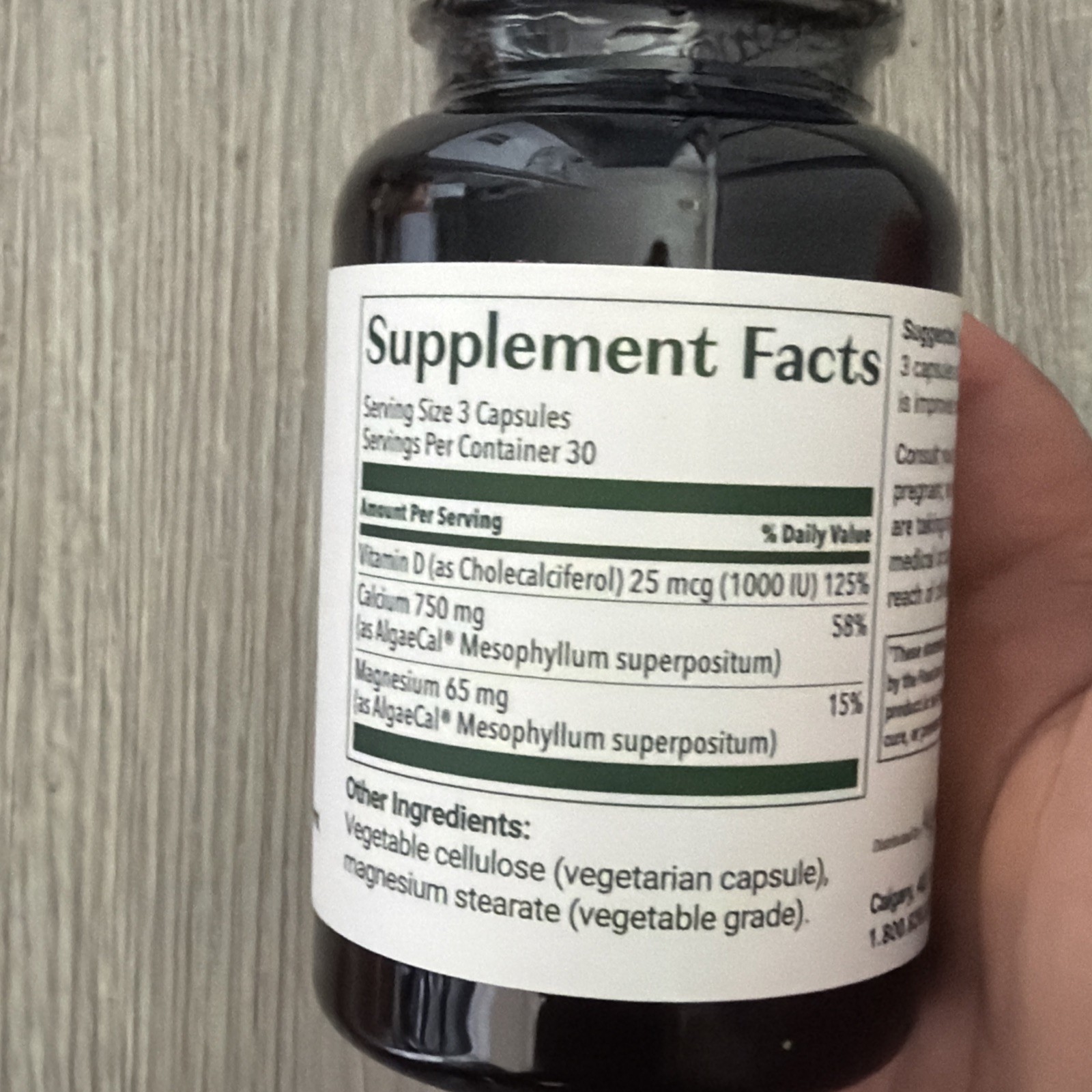 AlgaeCal Stronger Bones For Life Plant Based Calcium 90 Capsules EXP 05/2028
