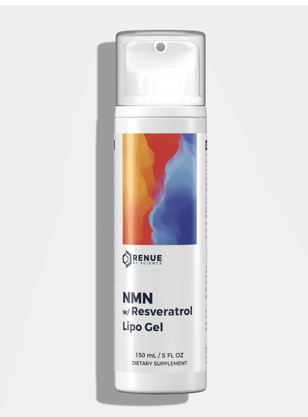 Renue By Science NMN + Resveratrol Lipo Gel, White, 5 fl oz 150 mL