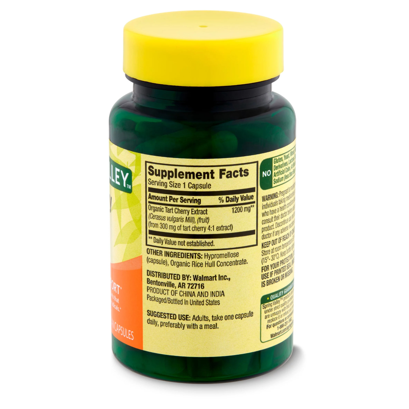 Spring Valley Tart Cherry Extract Dietary Supplement, 1200 Mg 90 Count Free Ship