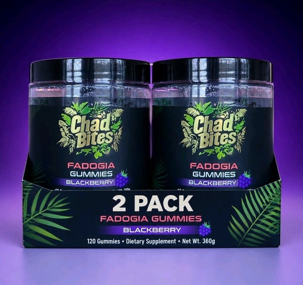 CHAD BITES Fadogia Gummies – BLACKBERRY 120ct – 2 Month Supply! *AUTHENTIC!* 💪