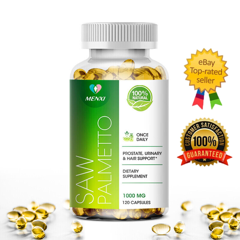 Saw Palmetto Capsules 1000mg, Premium Prostate Health Support Supplement for Men