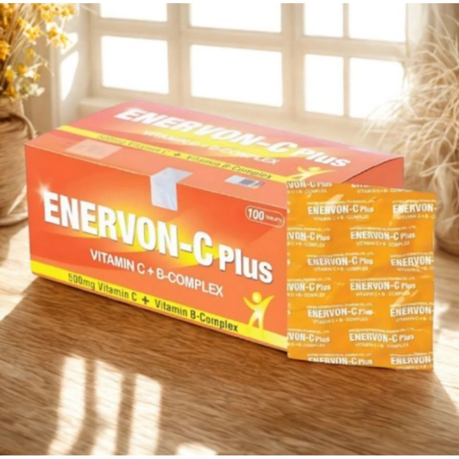 ENERVON-C Vit C 500mg + Vit B-Complex Increase Energy Immunity (100’s) x 4